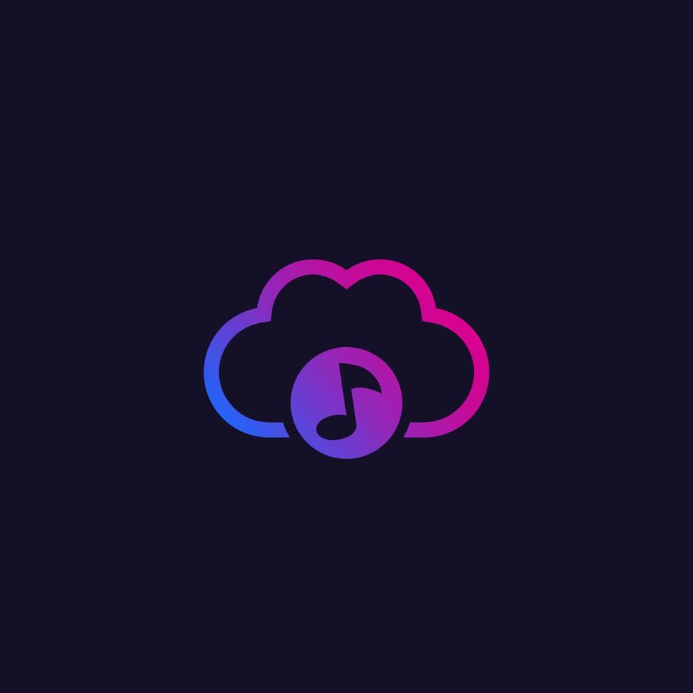 music streaming icon vector