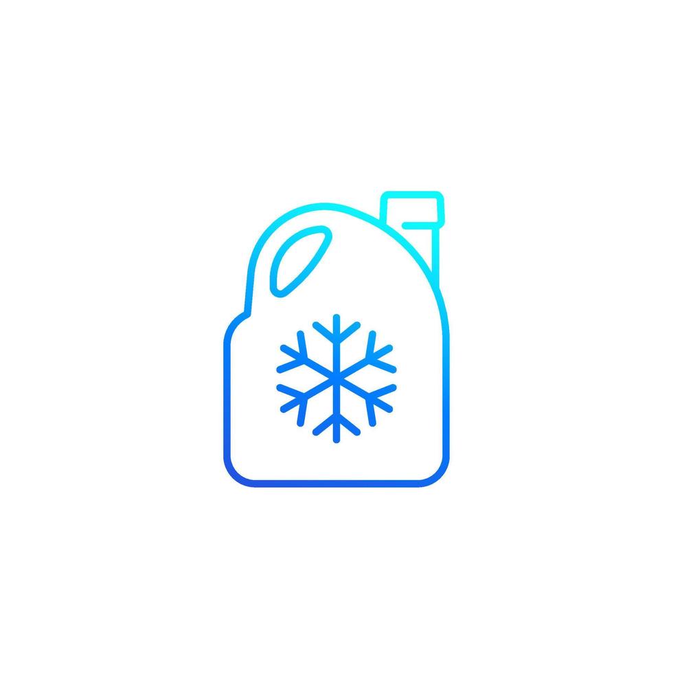 icono de línea de anticongelante o refrigerante vector