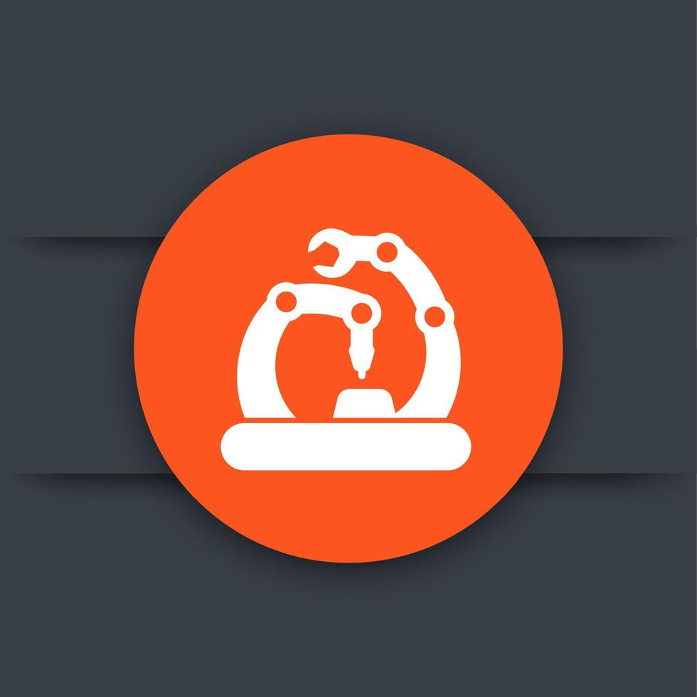 assembly line icon, vector illustration