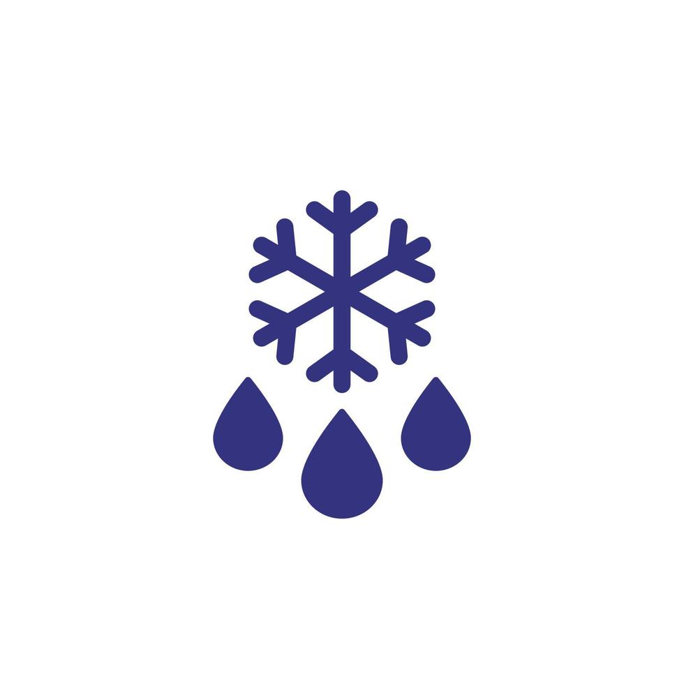 defrost, ice to water icon vector