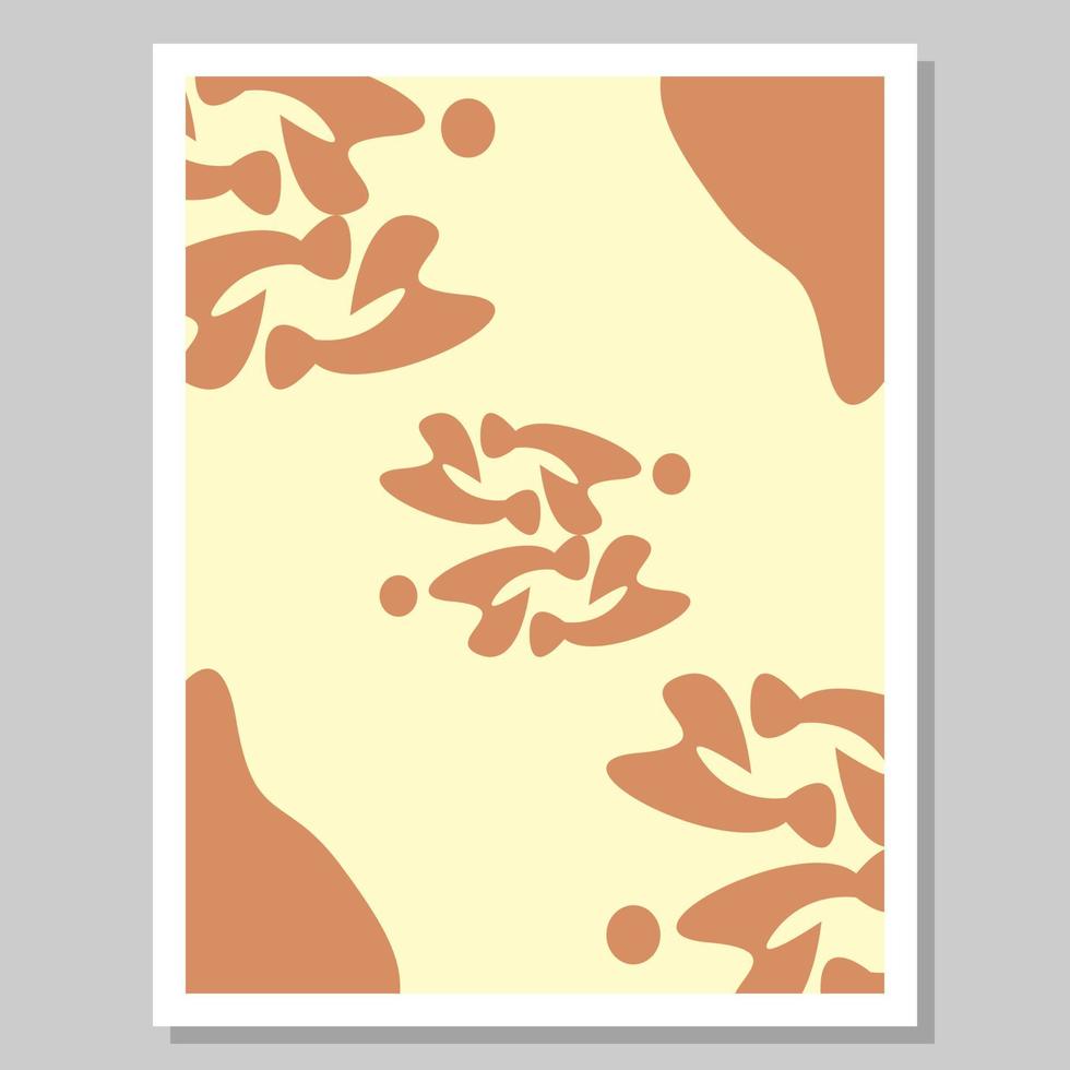 arte abstracto de la pared. diseño minimalista para la decoración de paredes. arte de pared contemporáneo para sala de estar. se puede utilizar para carteles, folletos, postales y otras necesidades de impresión. ilustración vectorial vector