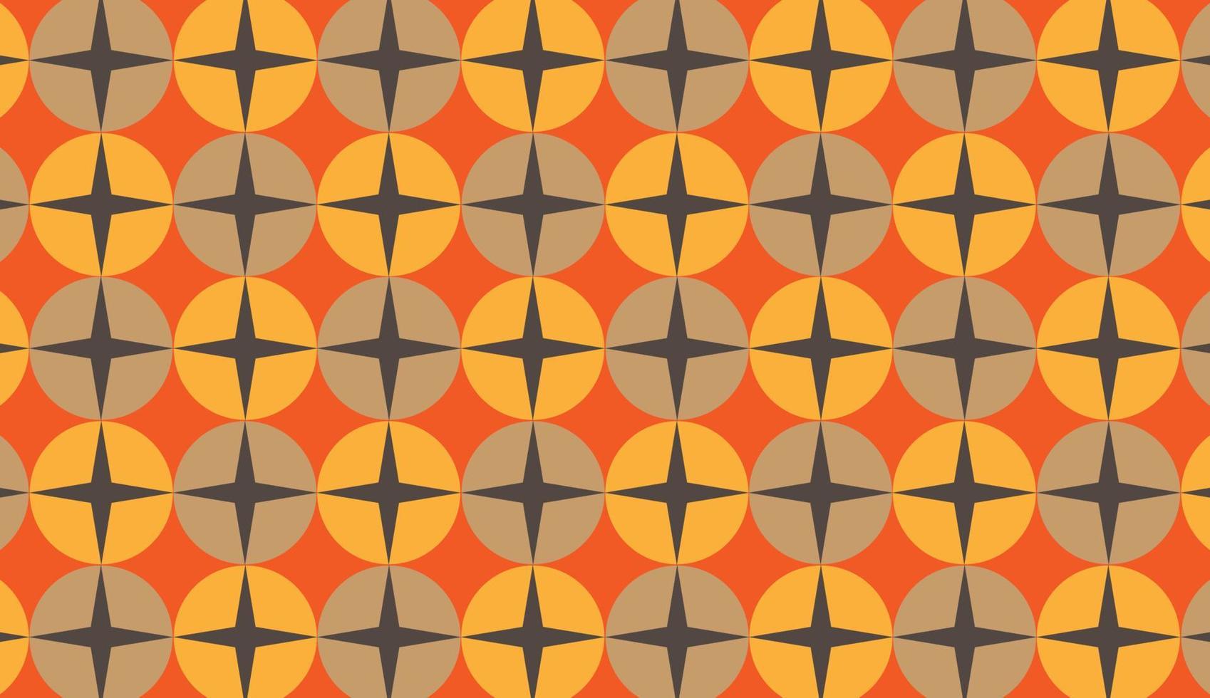 Overlapping circles, clear star pattern. stile geometric background vector