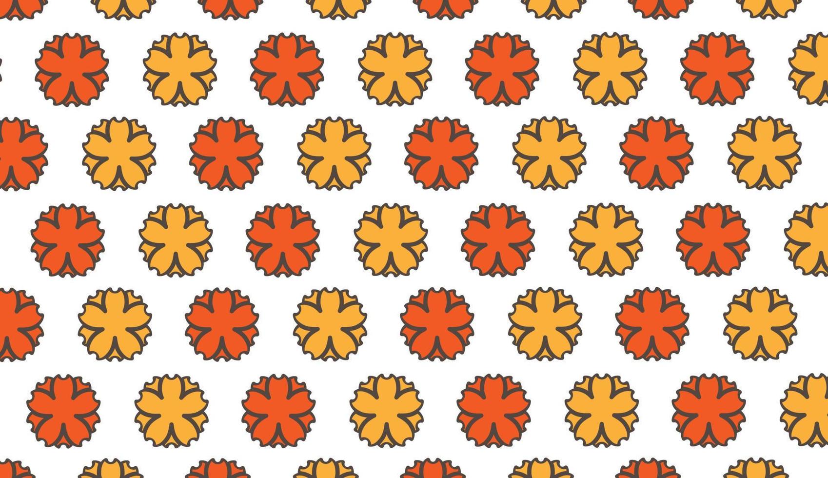 Seamless pattern with floral geometric pattern. Modern style motif design on white background. Can be used for posters, brochures, postcards, and other printing needs. Vector illustration