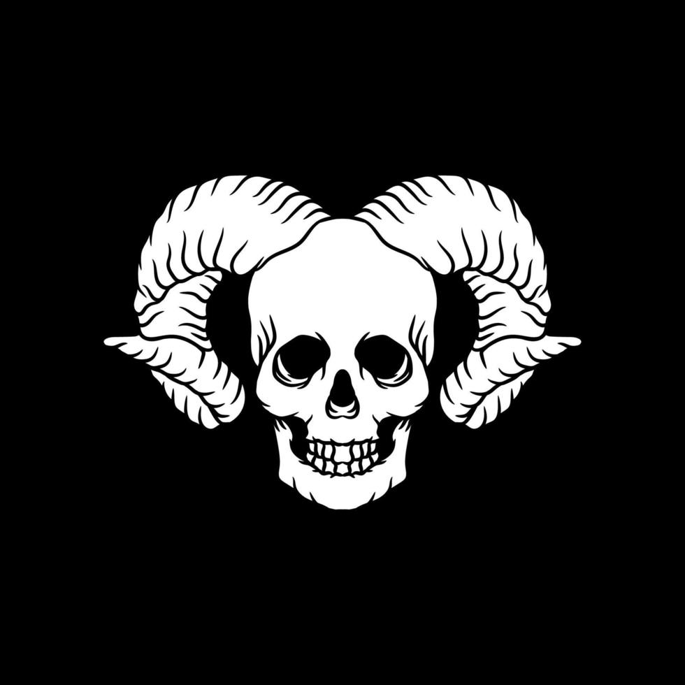 Demon skull vector illustration