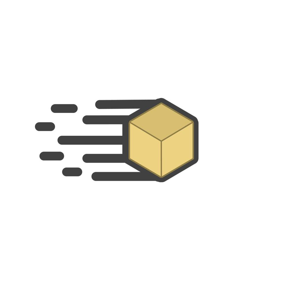 Illustration vector graphics of, template logo delivery box