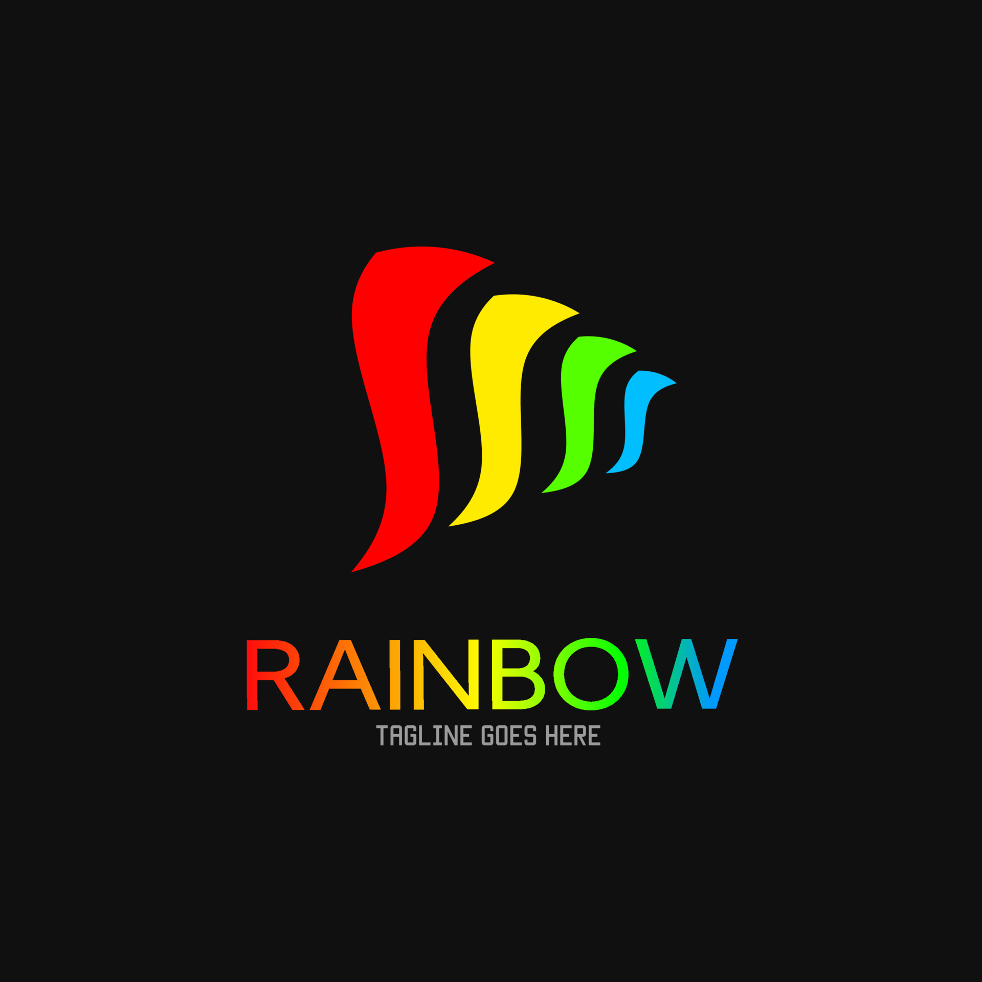 Illustration vector graphics of, template logo rainbow shape abstract ...