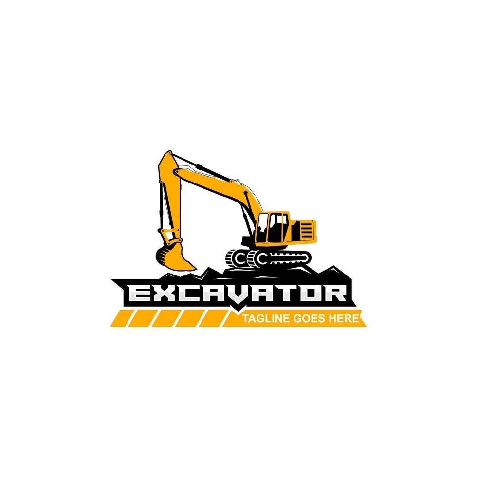 diseño de plantilla de logotipo de excavadora creativa vector