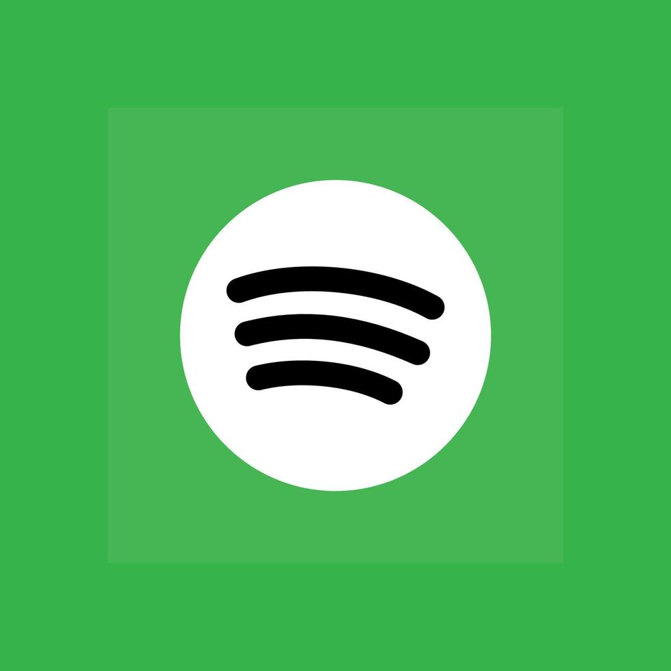 Spotify logo on green background vector