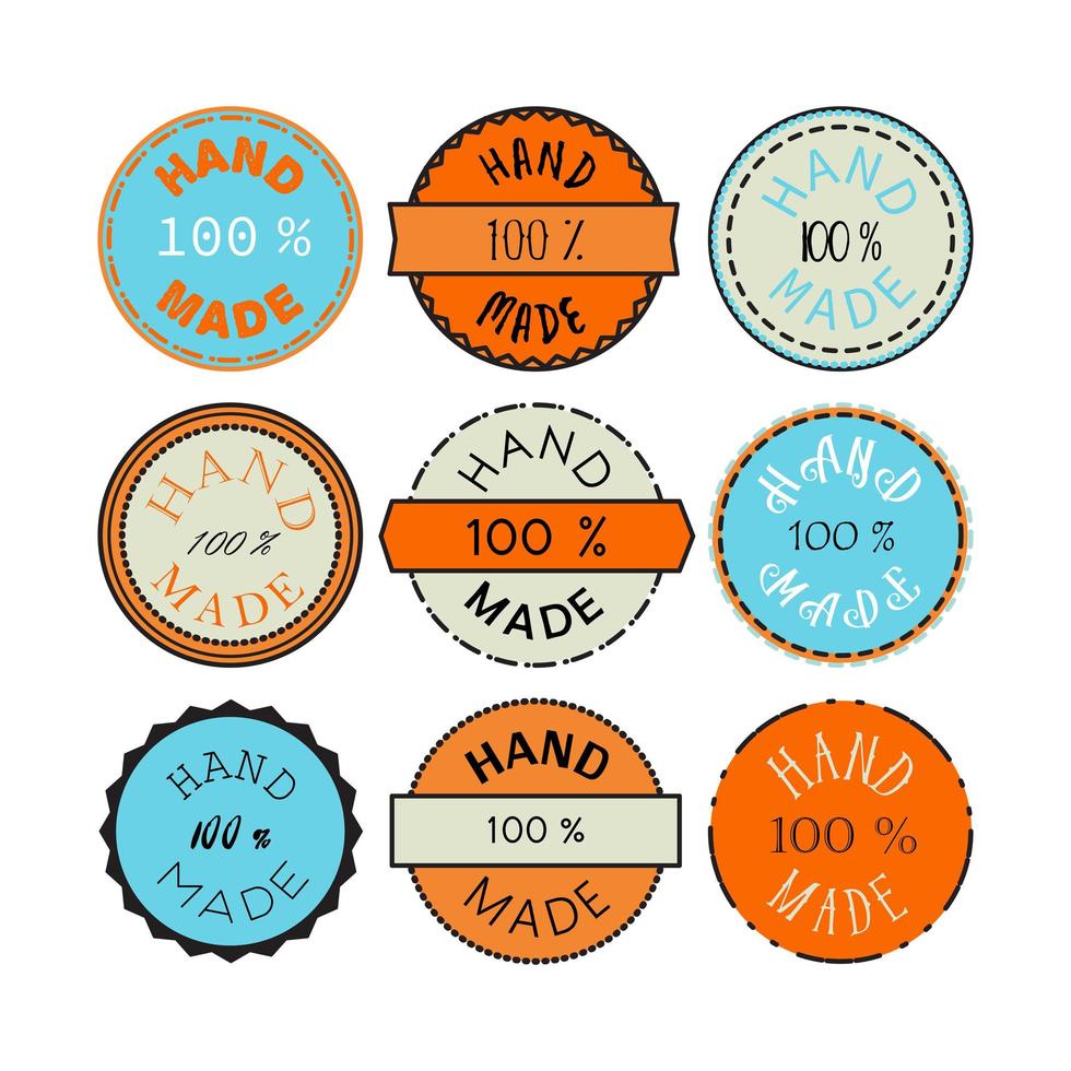 Hand Made Badge vector