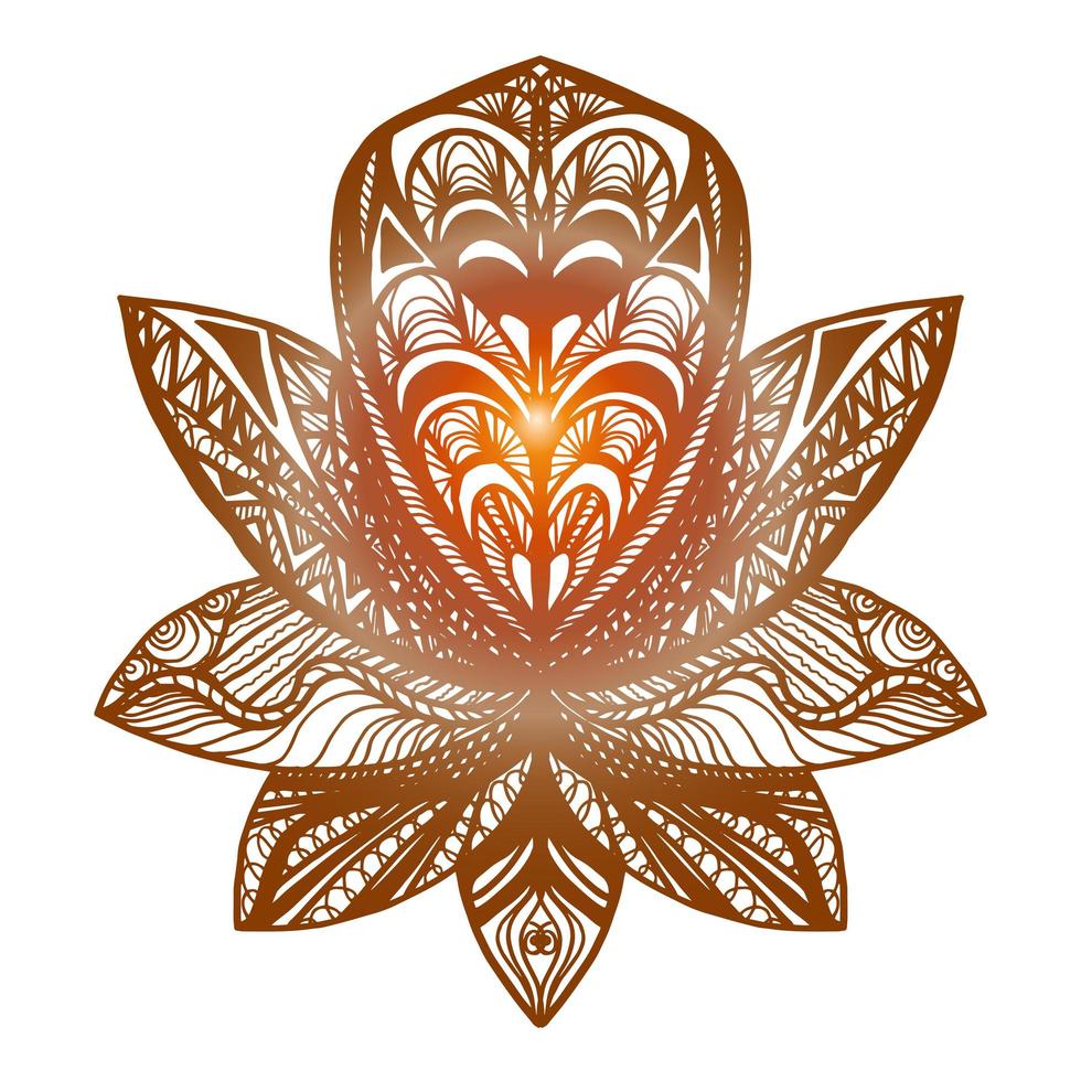Flower Lotus Tattoo vector
