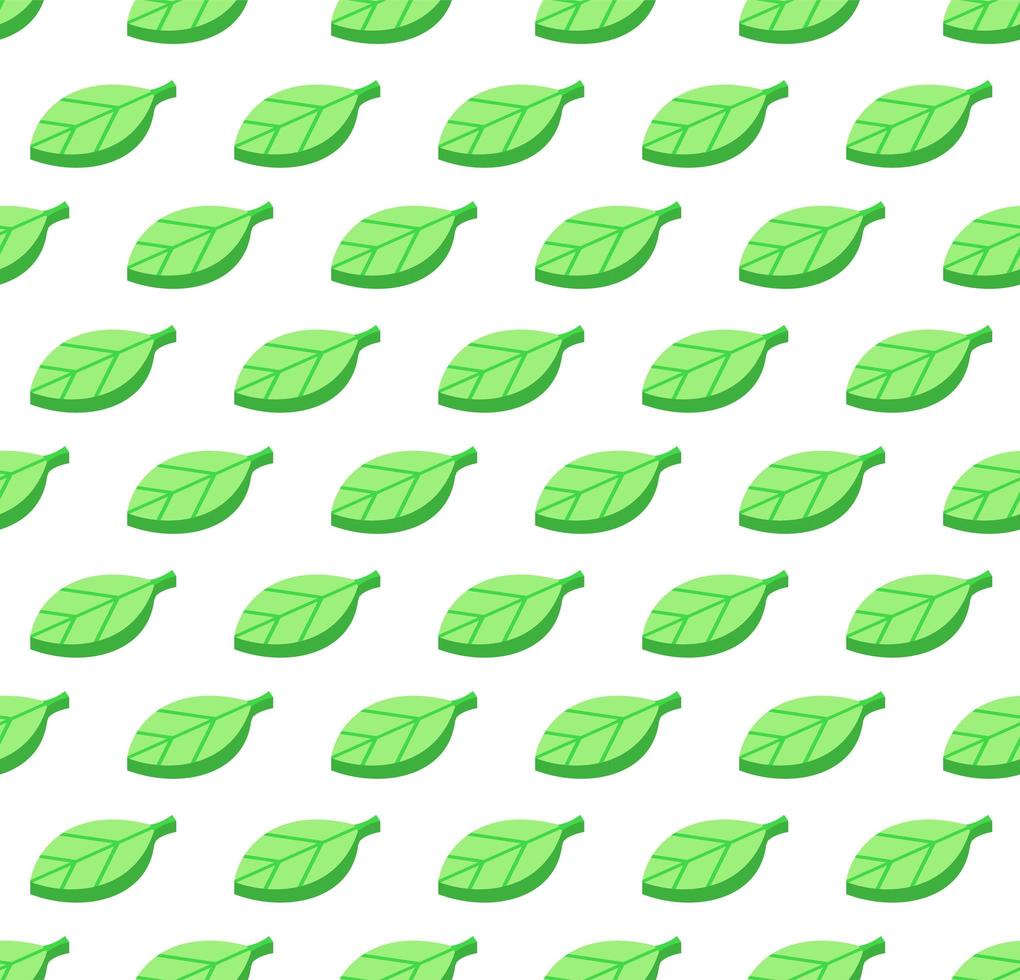 Green leaves seamless color vector pattern