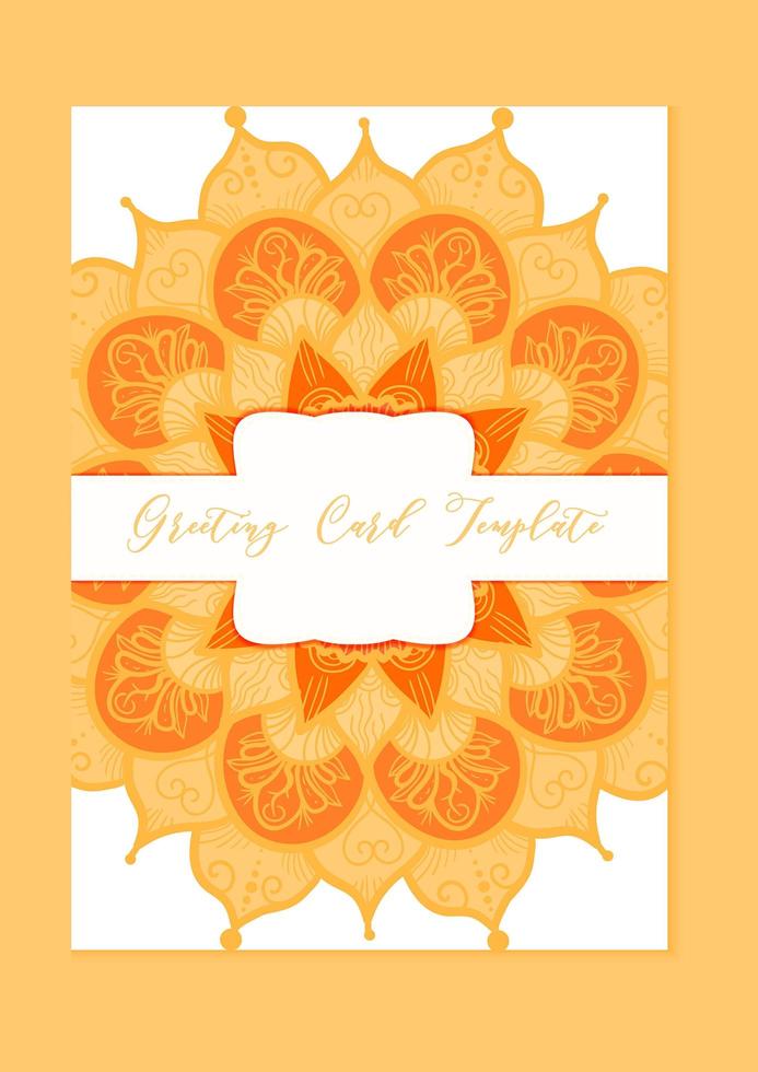 Mandala vintage template card vector
