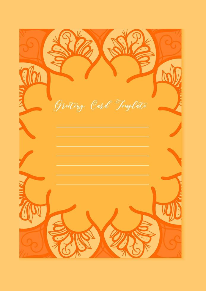 Mandala vintage template card vector