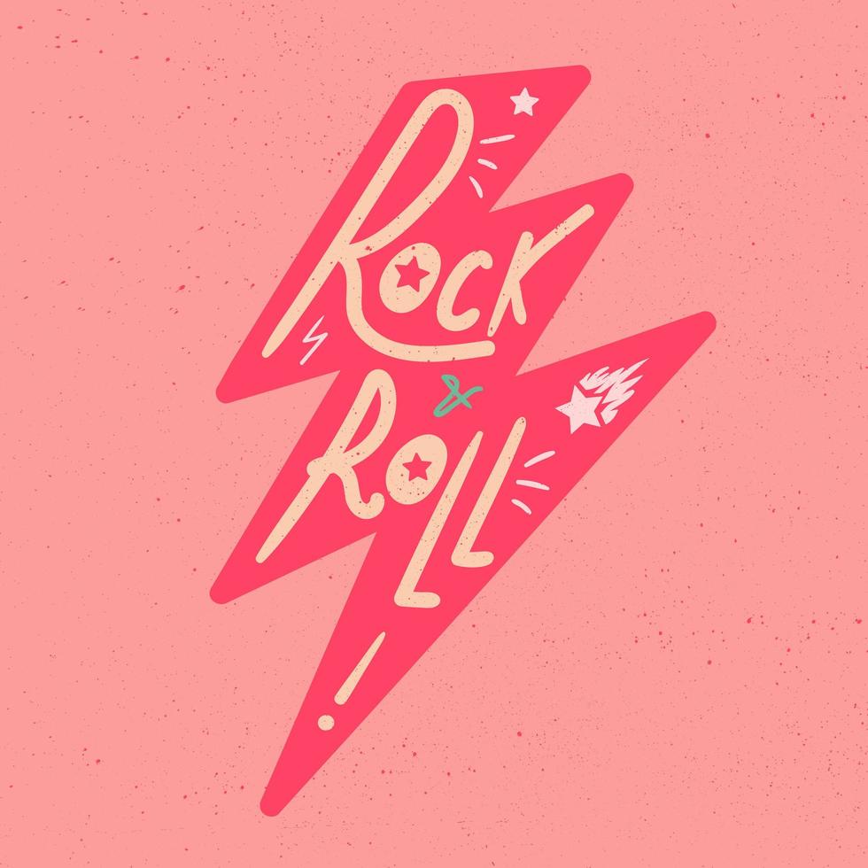 Rock and Roll Lettering vector