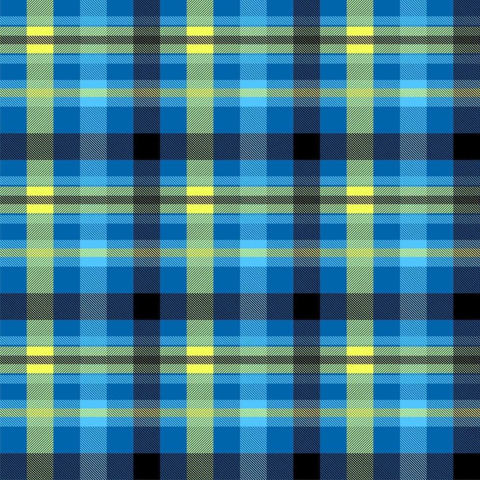 Tartan blue color seamless vector pattern