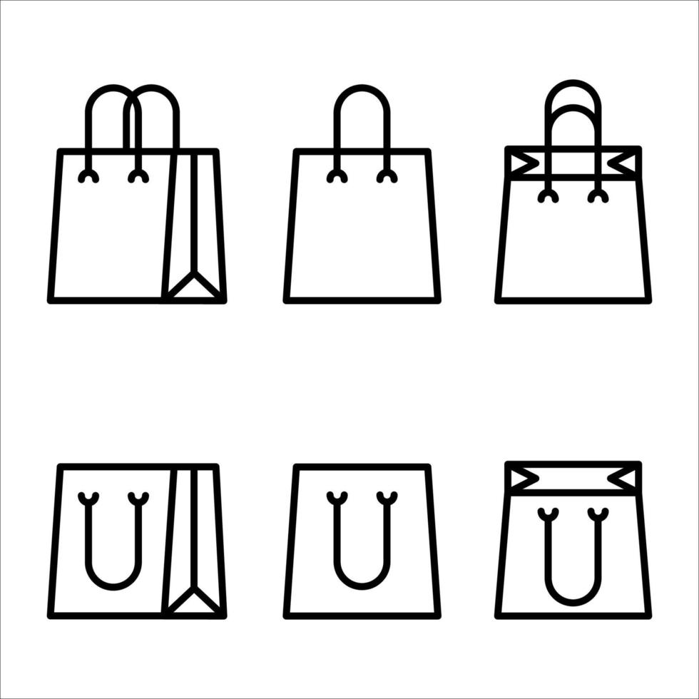 vector de una bolsa de papel, icono de bolsa de compras