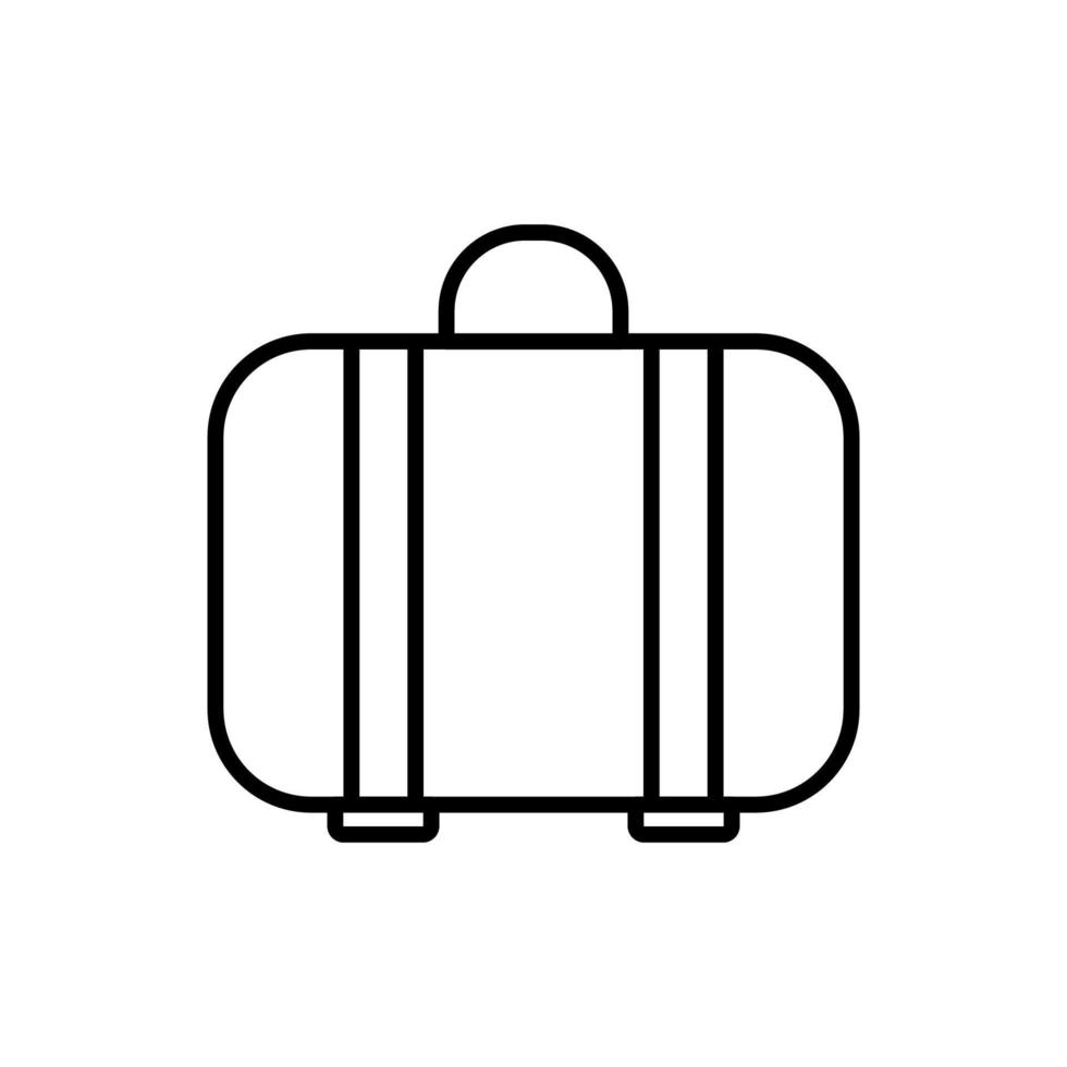 Suitcase Lines Vector Icons on White Background