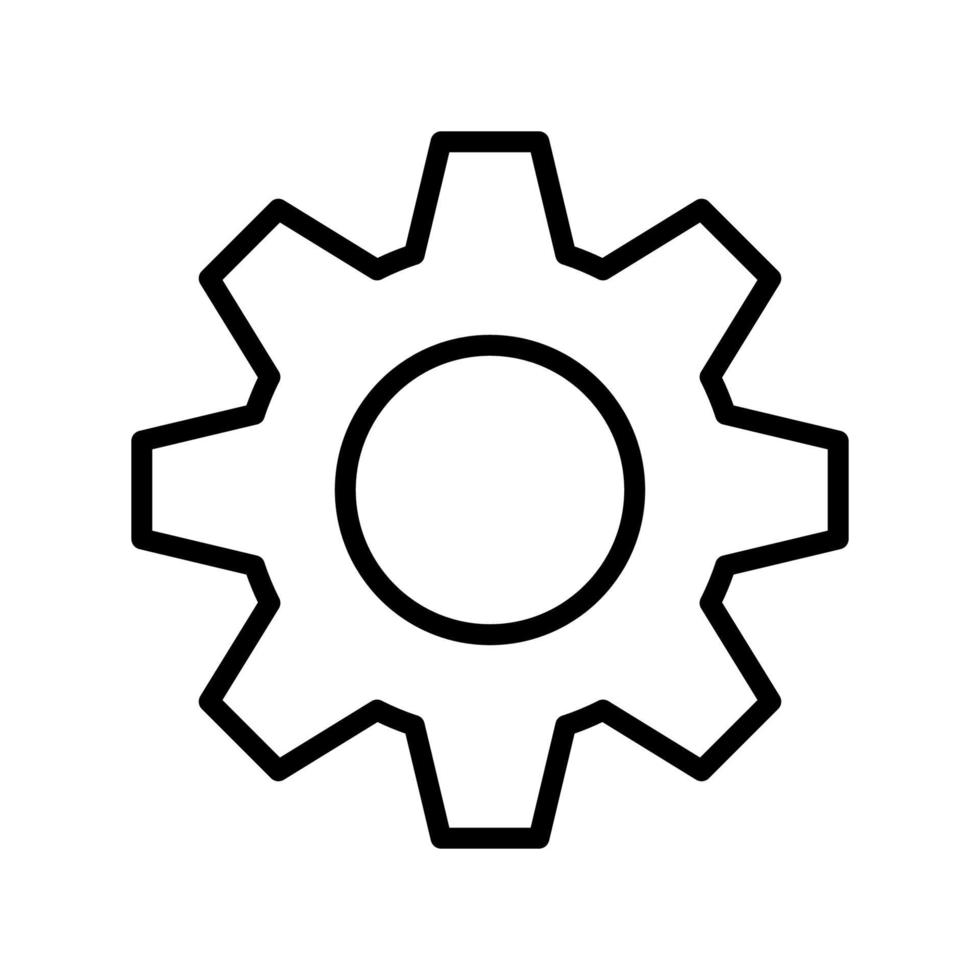 Setting icon vector design, Tools, Cog, Gear, Line style for graphic design, logos. Web sites, social media, UI, mobile app