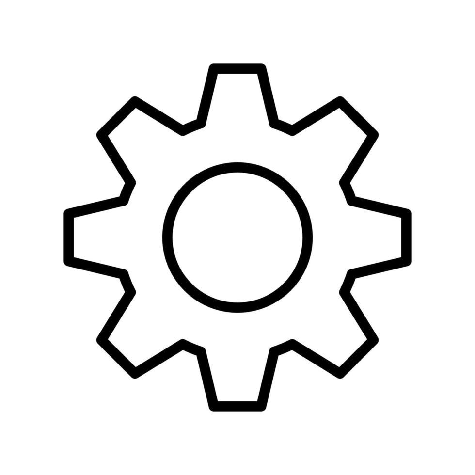 Setting icon vector design, Tools, Cog, Gear, Line style for graphic design, logos. Web sites, social media, UI, mobile app