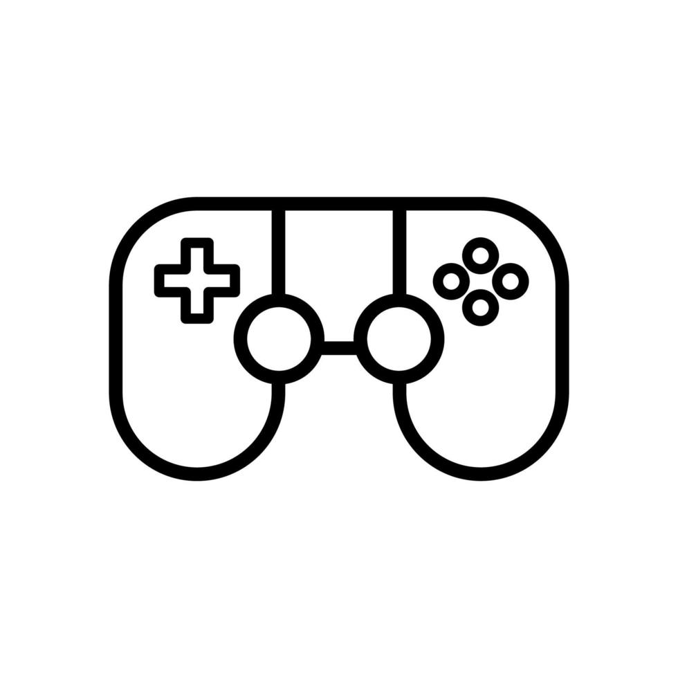 vector de icono de joystick de línea, ilustración de gamepad sobre fondo blanco