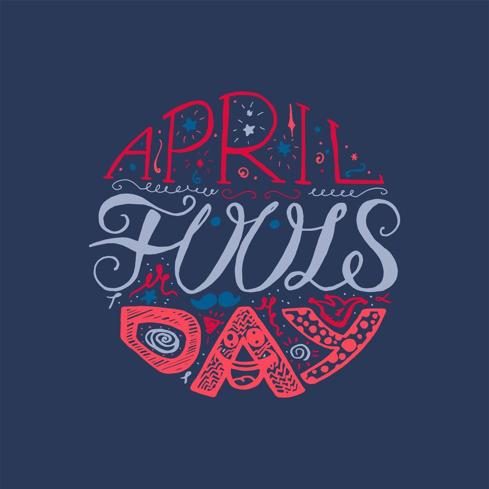 April Fools Day Lettering vector