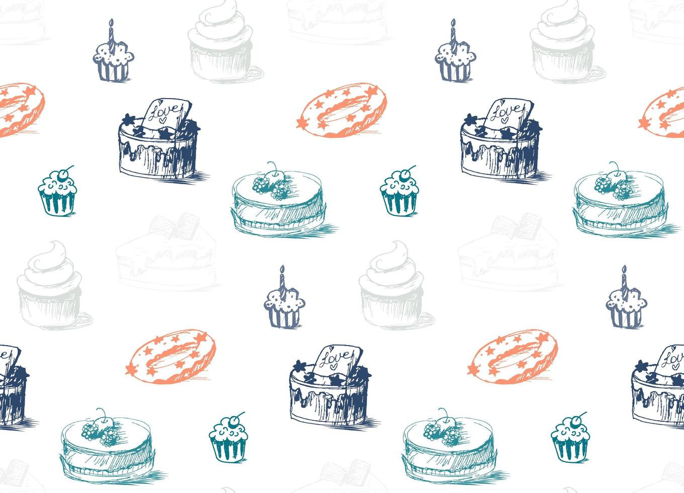 Tasty Cakes Seamless Pattern vector