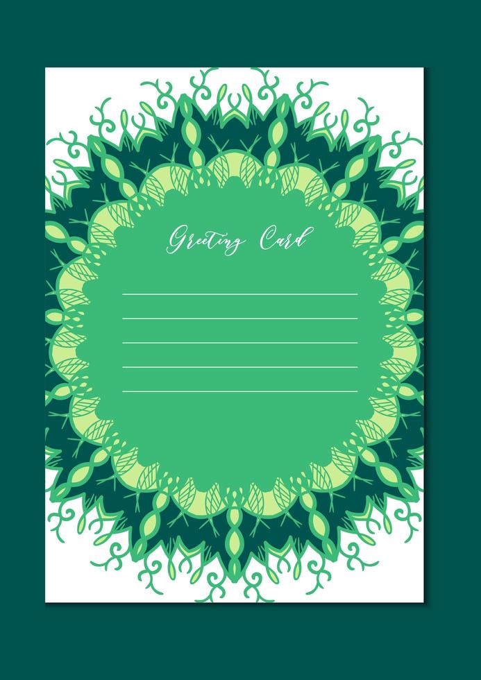 Mandala oriental template card vector