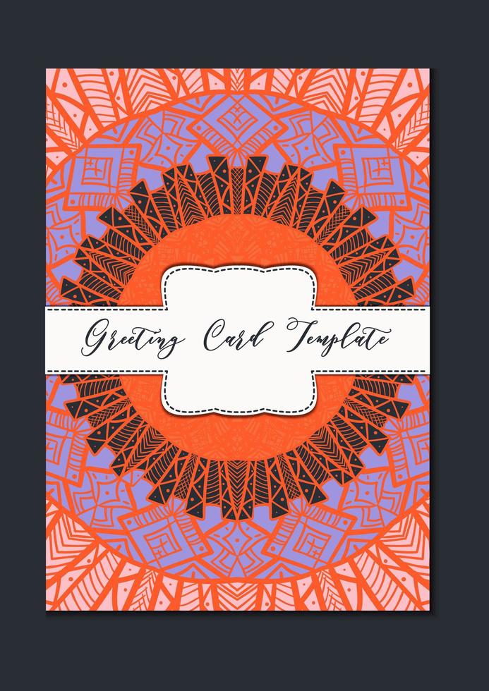 Mandala oriental template card vector
