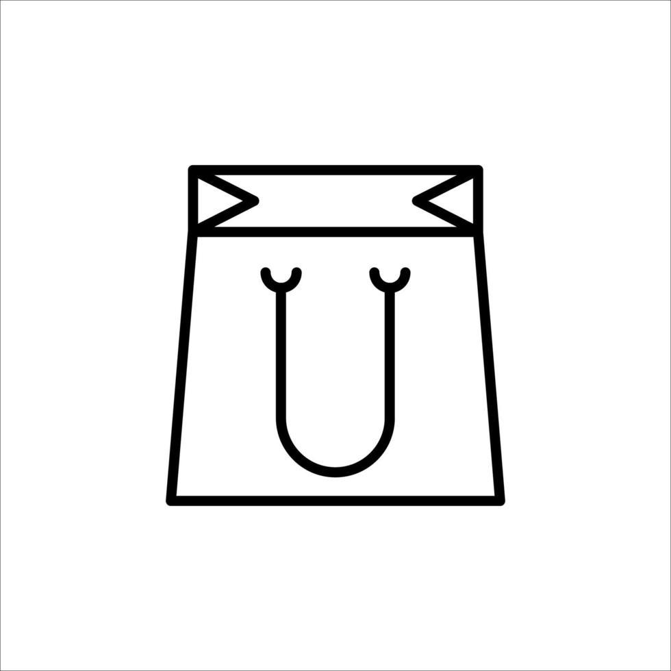 Vector of a paper bag, Shoping bag icon