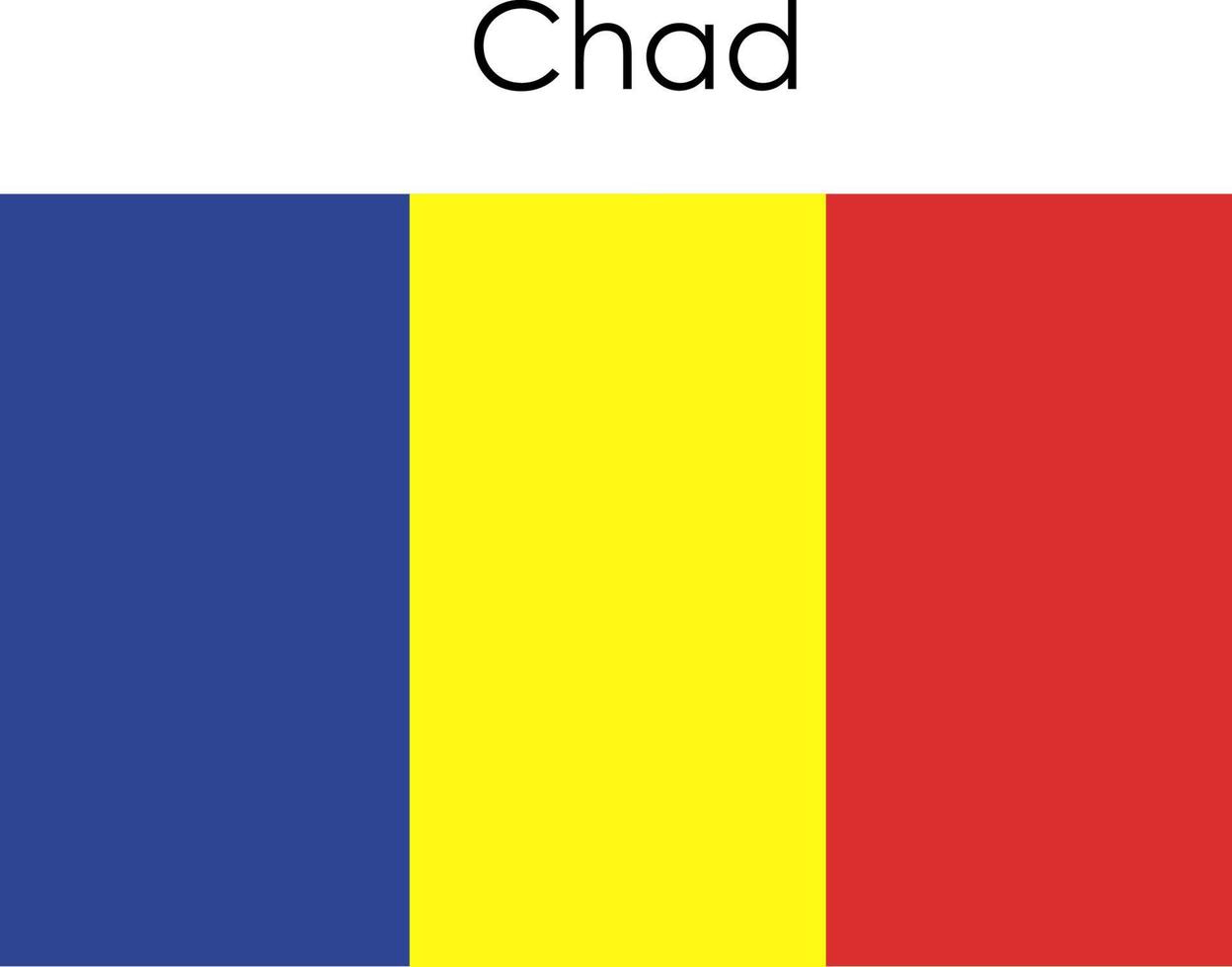 icono de la bandera nacional chad vector