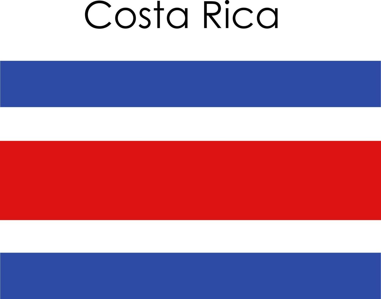 national flag icon costa rica vector