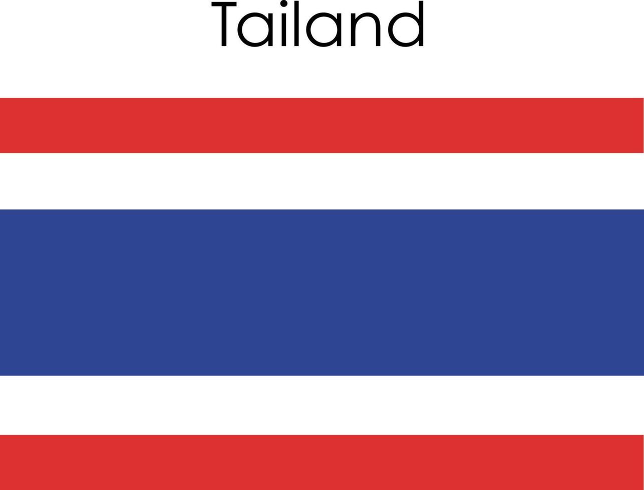 icono de la bandera nacional de tailandia vector