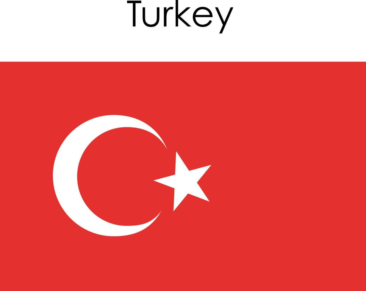 icono de la bandera nacional de turquía vector