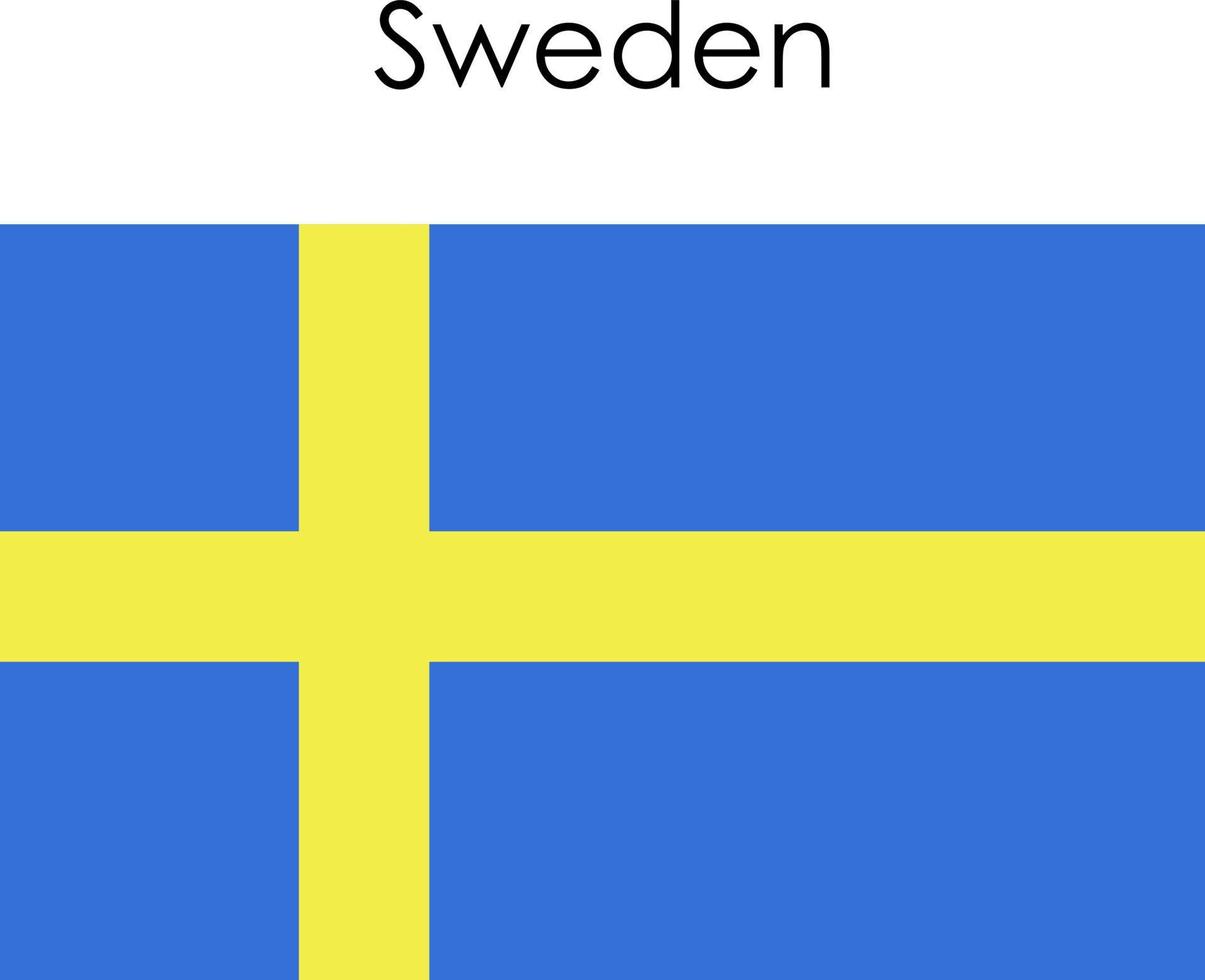 national flag icon seweden vector