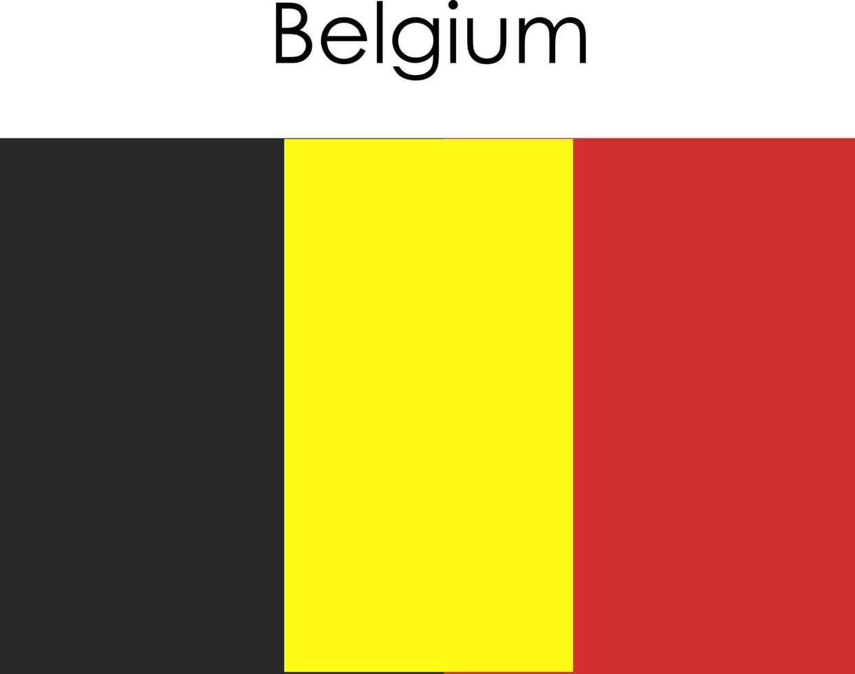 icono de la bandera nacional de Bélgica vector