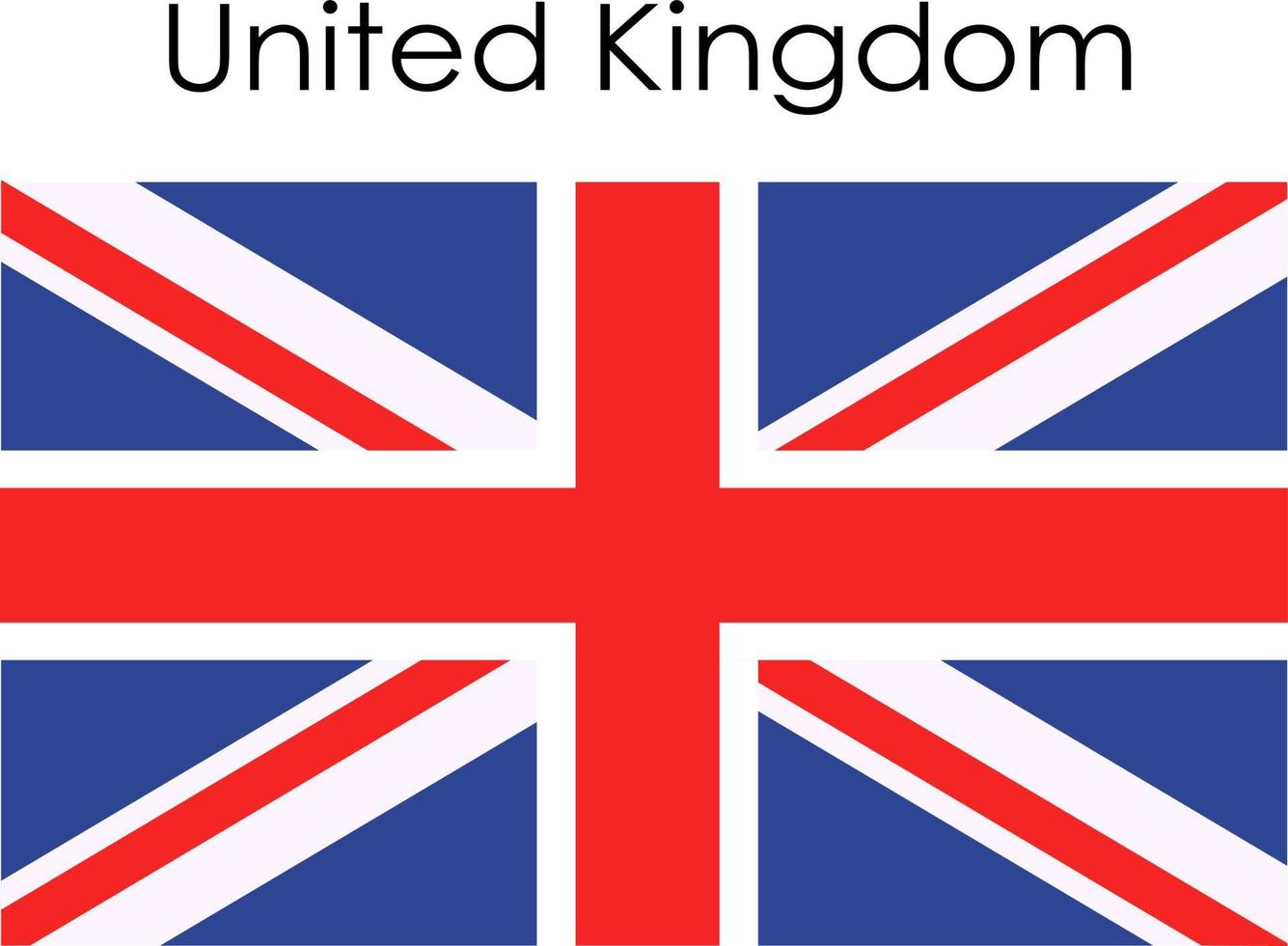 icono de la bandera nacional reino unido vector