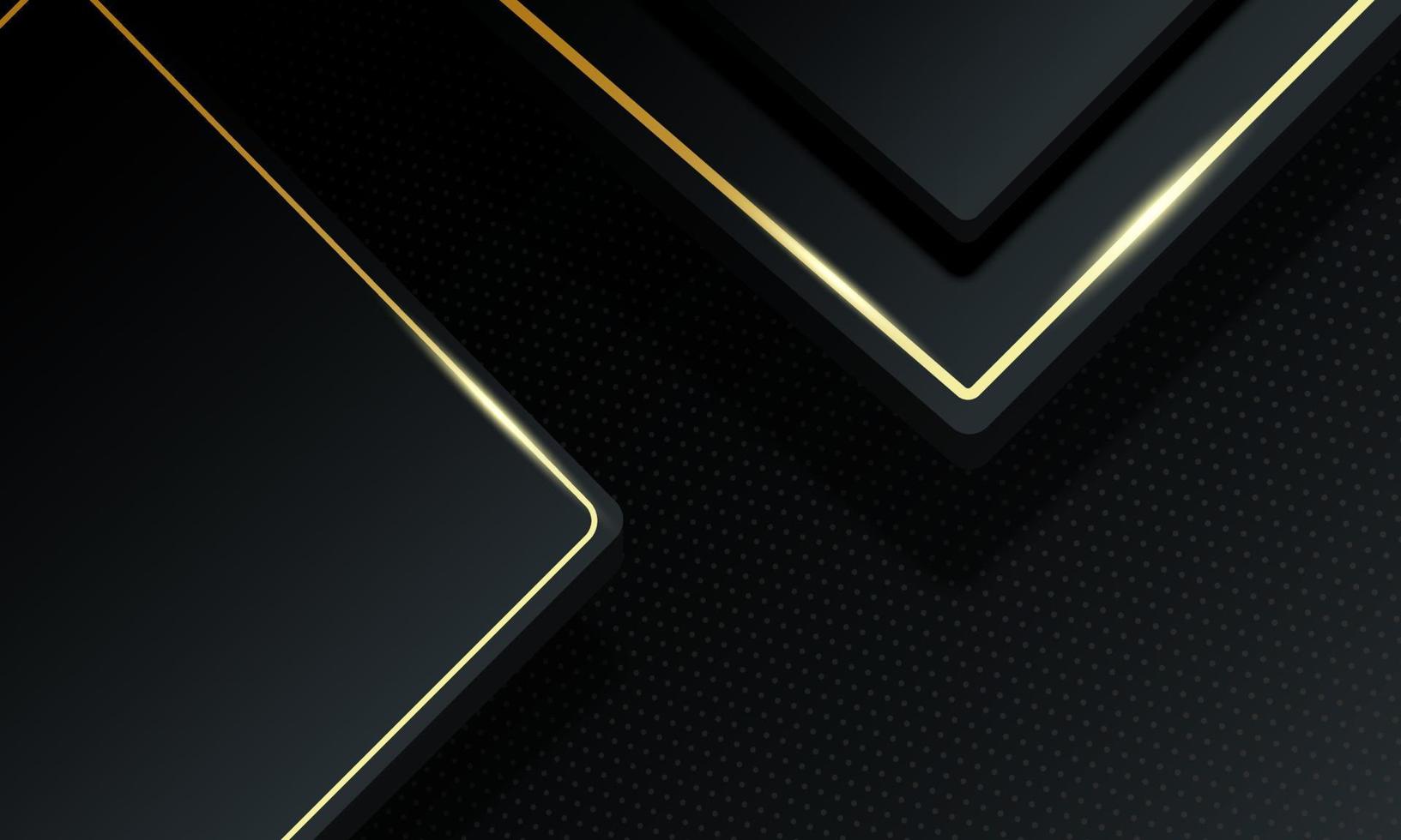 3d luxury rectangles with gold lines background. vector
