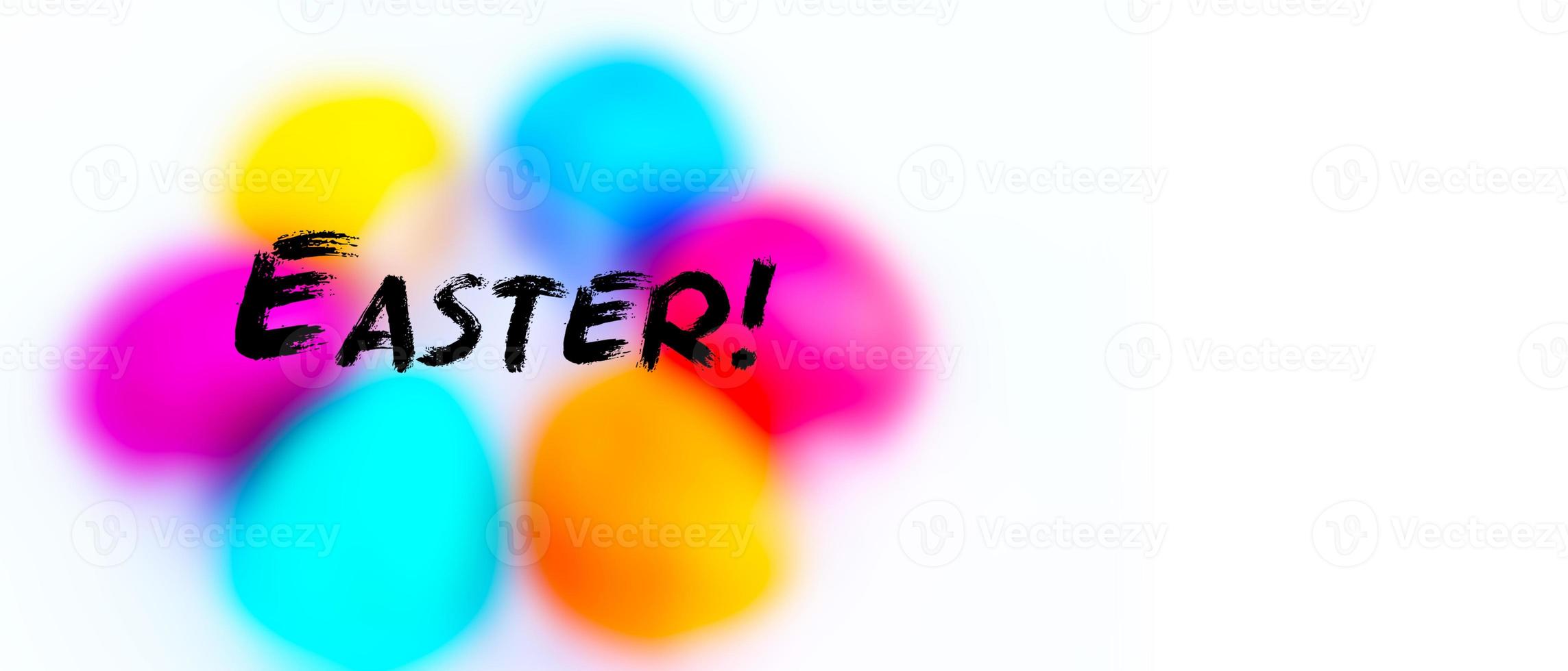 Beautiful Easter background with colorful Easter eggs photo