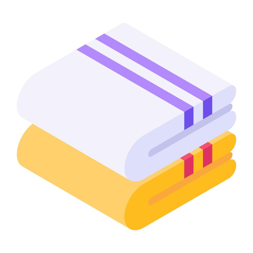 Towels icon, isometric vector of wipe towels