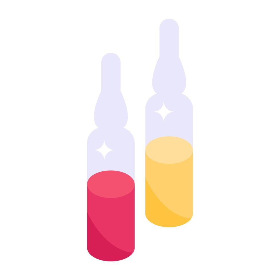 Trendy icon of injection vials, editable vector