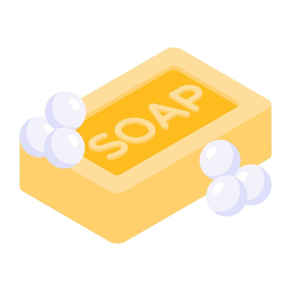 Soap bar icon in editable style, hygiene soap vector