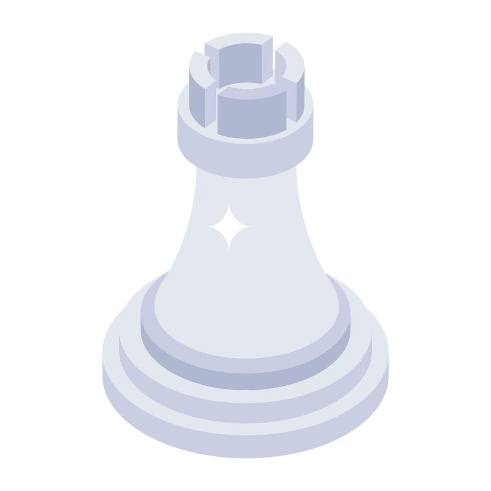 Chess king icon in isometric style vector