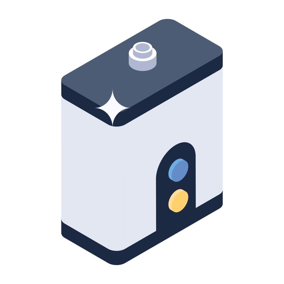 Editable isometric design of light charger icon vector