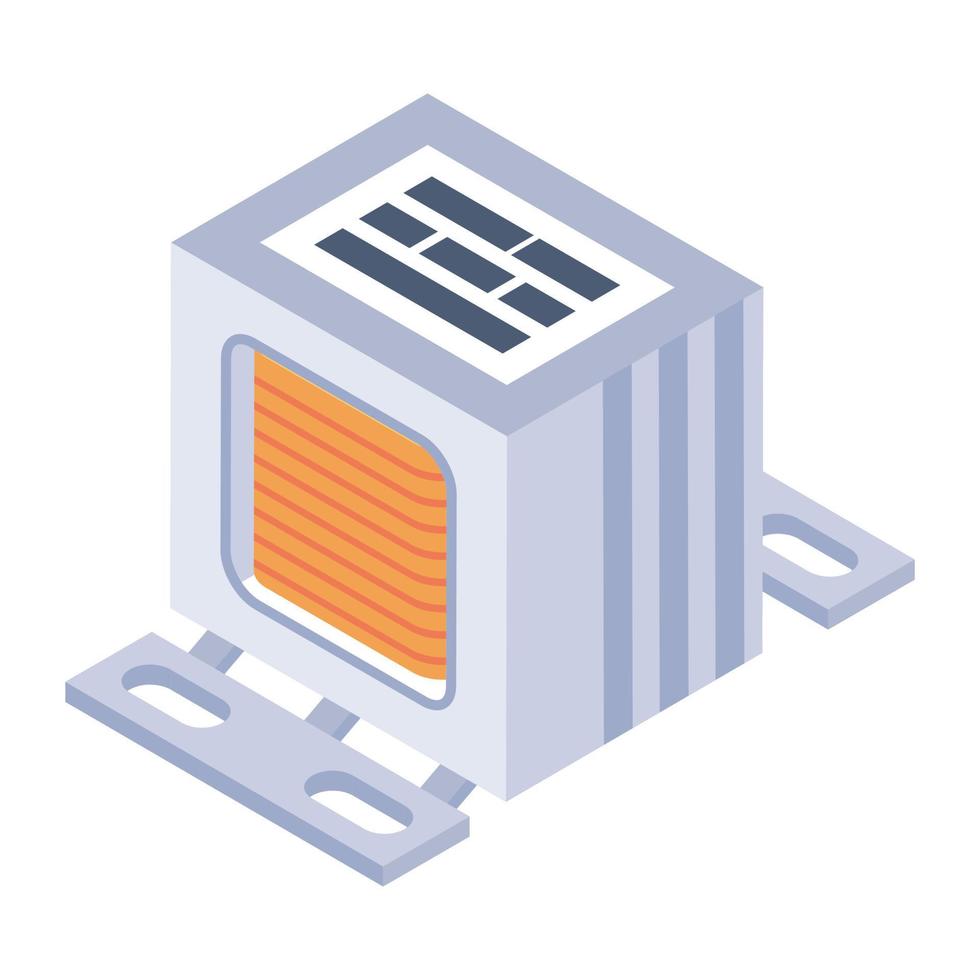 A big data bank icon, editable trendy style of datacenter vector