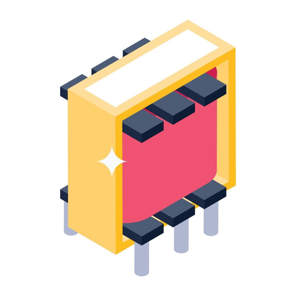 An icon design of power transformer, editable vector