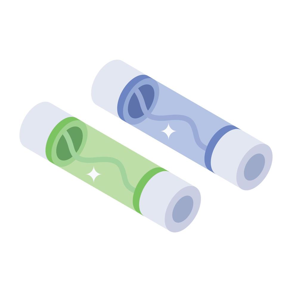 An icon of electric fuse in isometric design vector