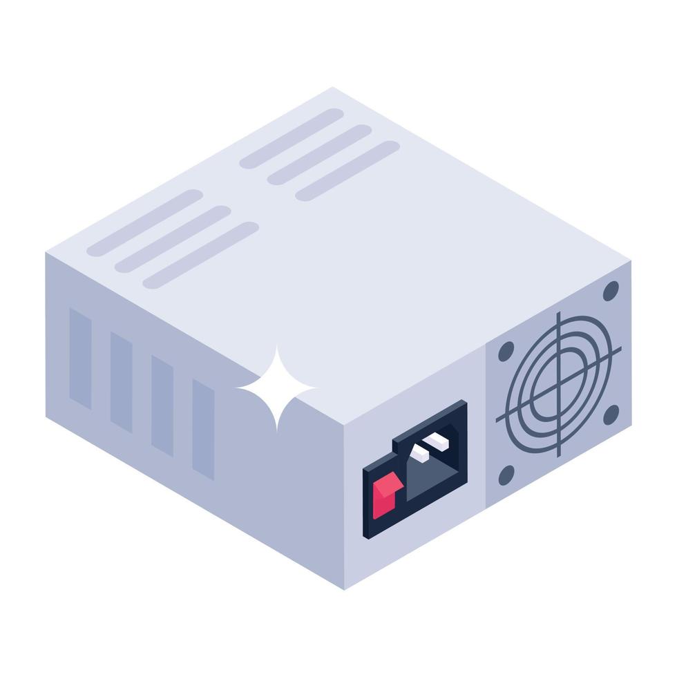 An icon design of power supply unit, editable vector
