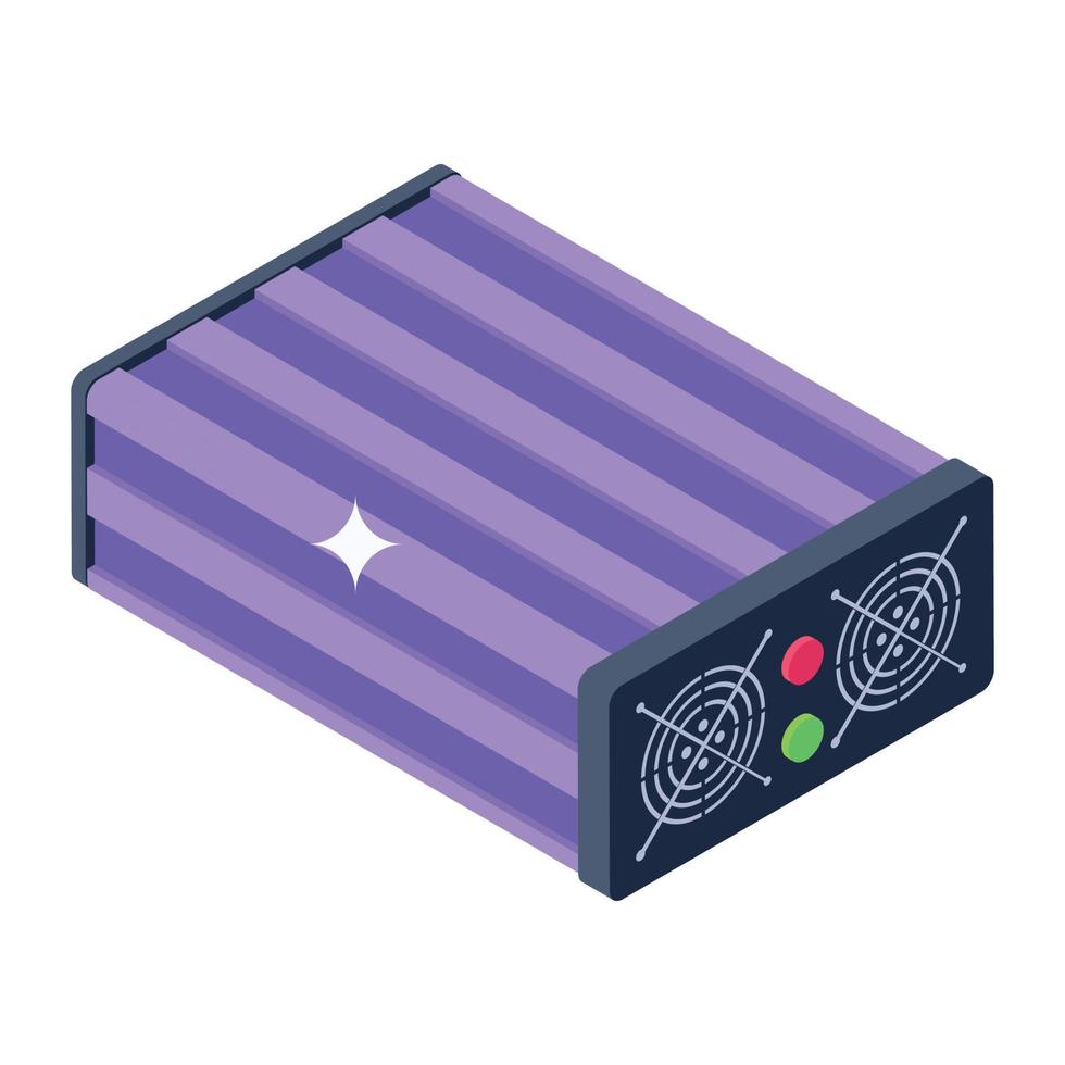 An icon design of power supply unit, editable vector