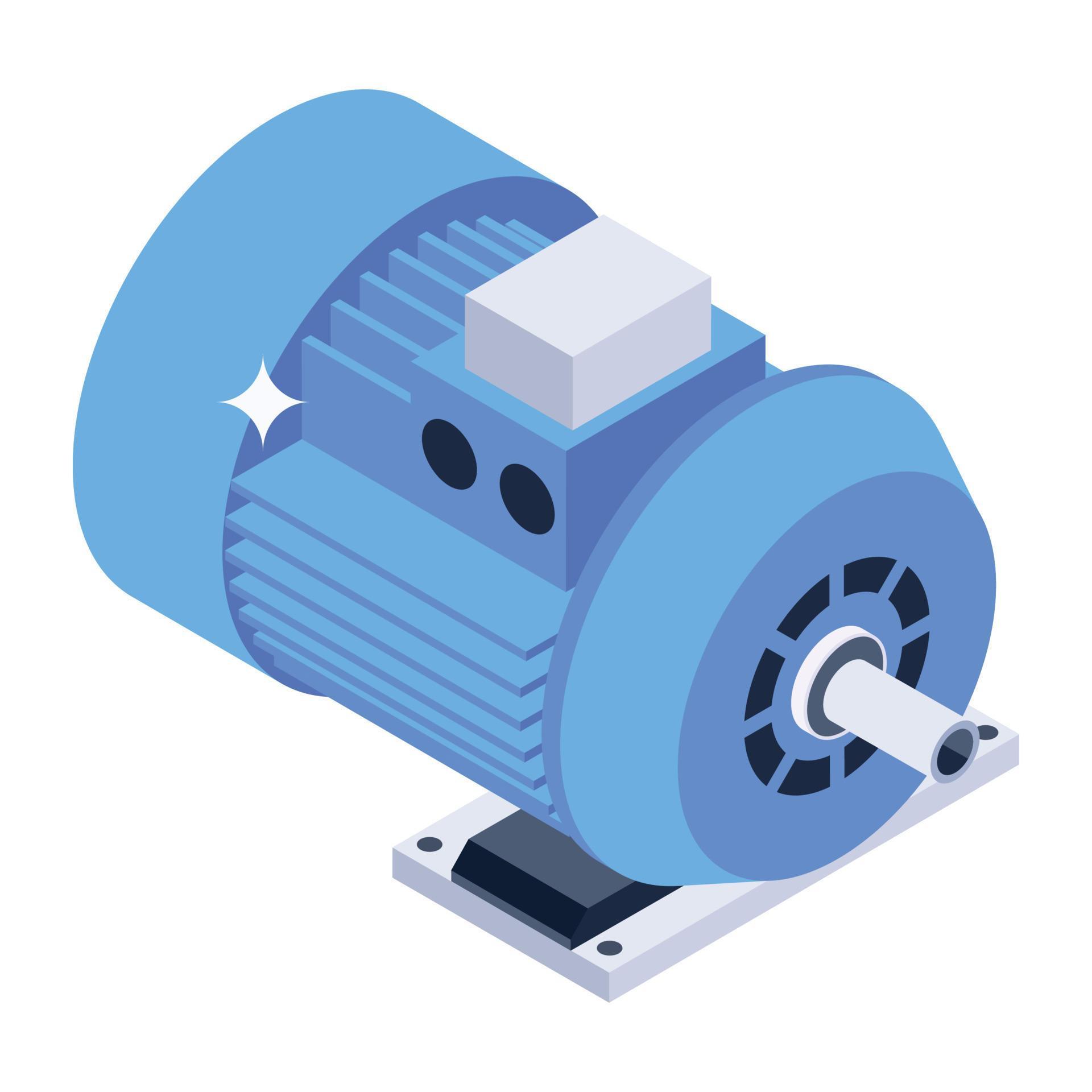 An icon design of electric motor, editable vector 6544427 Vector Art at