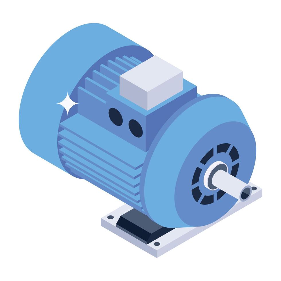 An icon design of electric motor, editable vector